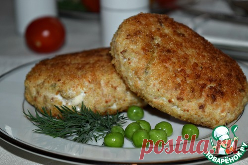 Зразы рыбные с зеленым горошком - кулинарный рецепт