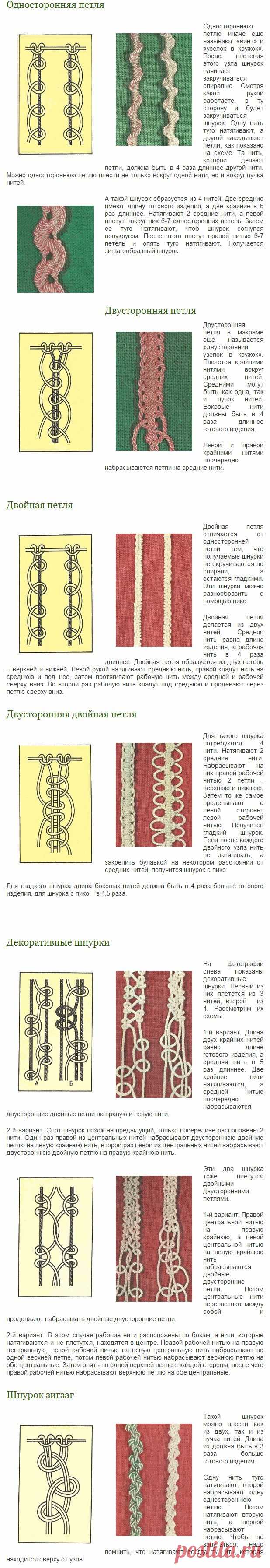 Плетение фенечек из шнурков.