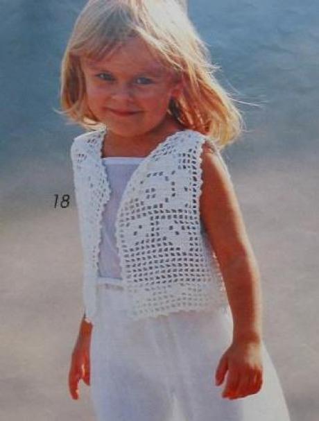 Детский жилет в филейной технике - вязание крючком на kru4ok.ru