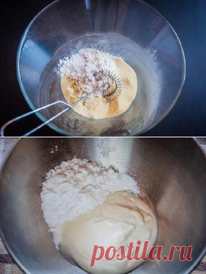 Лимонный кекс на манке с финиками и глазурью из йогурта