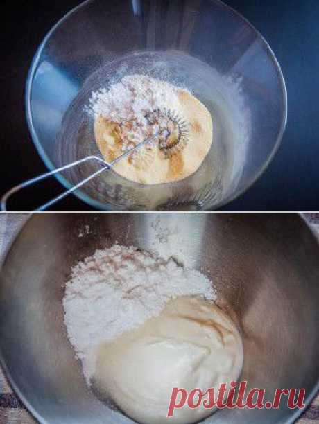 Лимонный кекс на манке с финиками и глазурью из йогурта