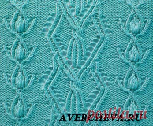 Узор 808 | каталог вязаных спицами узоров