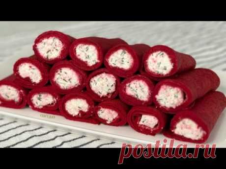 Не думала, что свекольные блинчики могут получиться настолько вкусными и мягкими! Ингредиенты:      Блины нежные и мягкие получаются:Свекла вареная: 200гЯйца: 2штМолоко: 200млВода: 200мл (+/-)Мука: 150гСоль: ½ ч.лРастительное масло: 3 ст.л     Начинка:Творог: 1250гУкроп: пучокСоль: ¼ ч.лПерец черный молотый: по вкусу