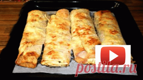 Рулетики из лавашас курицей и сыром - Детская кухня