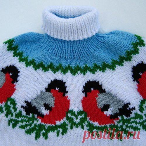 Зимние узоры. Вязание или вышивка по трикотажу