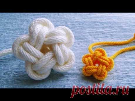 星の形が作れるひもの結び方 　スターノット　飾り結び　パラコード　How to make a Star Knot - YouTube