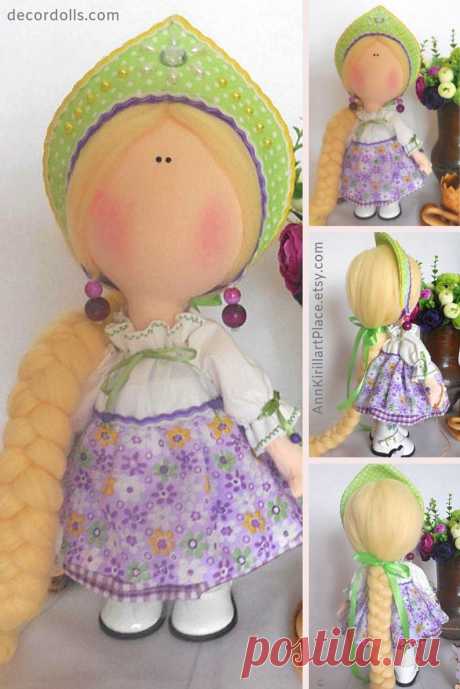 Textile Doll Handmade Girl Gift Doll Room Decoration Doll | Etsy