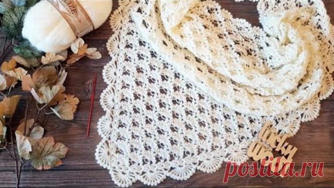 Вяжем бактус (шаль) 