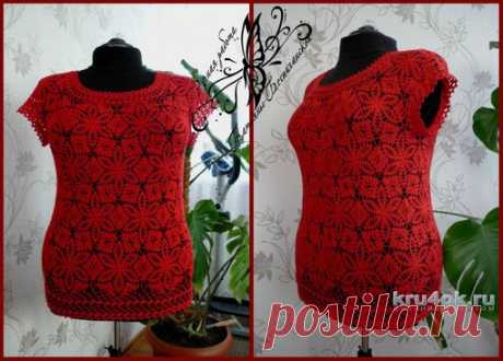 Летние кофточки крючком. Работы Татьяны Беспичанской

Ажурные кофточки связаны крючком в технике элементного кружева из 100% мерсеризованного хлопка. Прекрасная модель для жарких летних дней. В любом цвете рисунок смотрится очень красиво.
Кофточки связаны по этой схеме. Мотивы соединяются в процессе вязания последнего ряда

Источник: https://kru4ok.ru/letnie-koftochki-kryuchkom-raboty-ta..