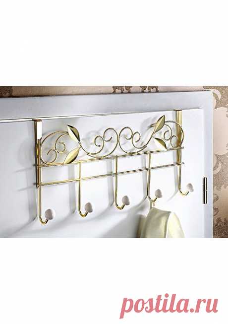 Крючки. Вешаются на дверь. Хромированные или золотистые. 5 крючков с белыми шариками из керамики