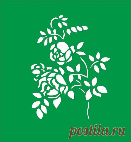 Трафарет на клеевой основе. Цветок-5, 10х10 см