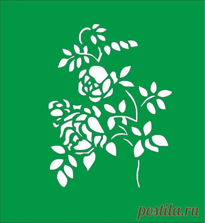 Трафарет на клеевой основе. Цветок-5, 10х10 см
