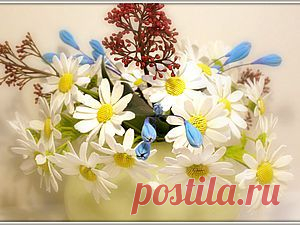 Ромашка из самозастывающей полимерной глины. - Ярмарка Мастеров - ручная работа, handmade