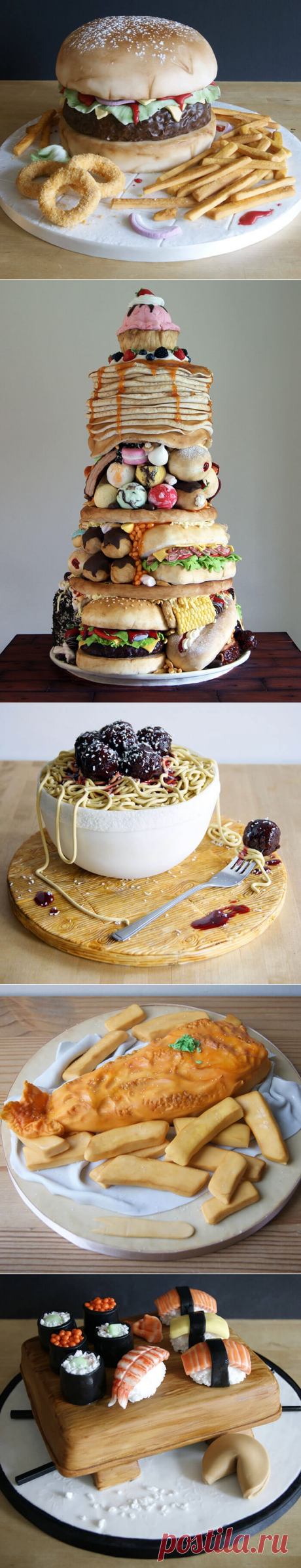 Торты-иллюзии, невероятно похожие на фастфуд