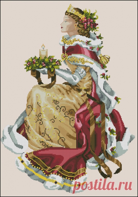 Сачать схему вышивки &quot;Royal Holiday(a Christmas Queen)&quot;