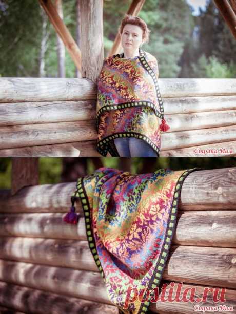 Шаль &quot;Чертополох&quot; в технике разрезного жаккарда Fair Isle - Вяжем вместе он-лайн - Страна Мам