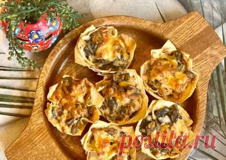 (5) Жюльен с курицей и грибами в лаваше - пошаговый рецепт с фото. Автор рецепта Наталья ГраНатка . - Cookpad