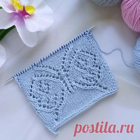 ​Узор на спицах в виде бабочки Узор на спицах в виде бабочкиЛюбой узор на спицах получится красивым, если мастер вложит в свою работу не только время, но и капельку собственного тепла и энергии.