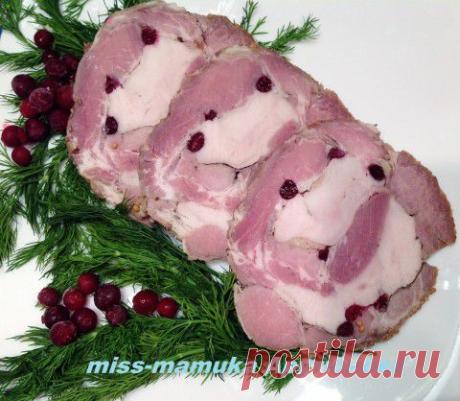 Рулет из маринованной свиной шейки с куриным филе. | Давай поговорим