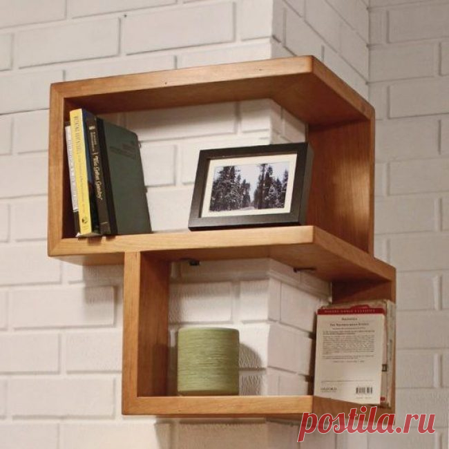 Очень крутые геометрические полки, которые делаются на раз-два / Домоседы