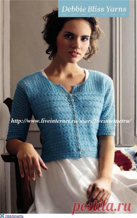 Ажурный кардиган Sideways Knitted Cardigan by Debbie Bliss.Добавлен перевод на русский язык!