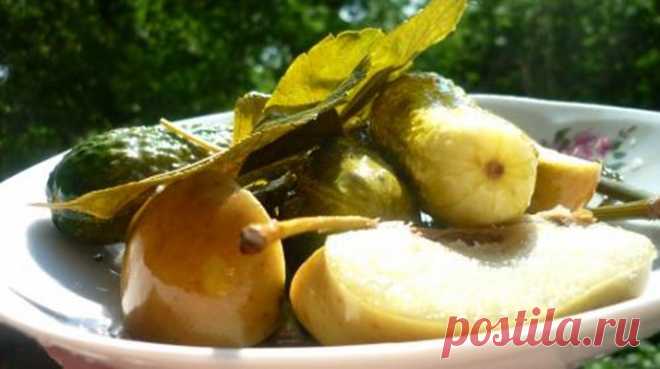Консервированные огурцы с яблоками рецепт