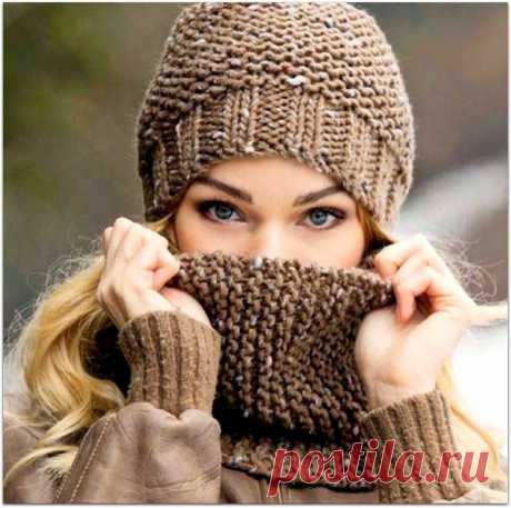 3 красивых комплекта «шапка+снуд» спицами | Paradosik_Handmade Пульс Mail.ru