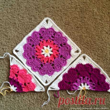 Квадратный мотив &quot;Сердечная мандала в квадрате&quot; (Heart Mandala: Octagon to Square).