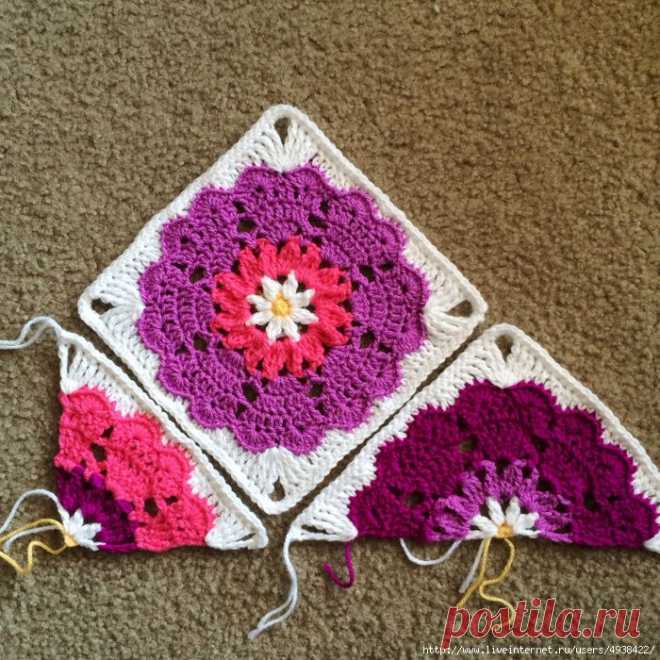 Квадратный мотив "Сердечная мандала в квадрате" (Heart Mandala: Octagon to Square).