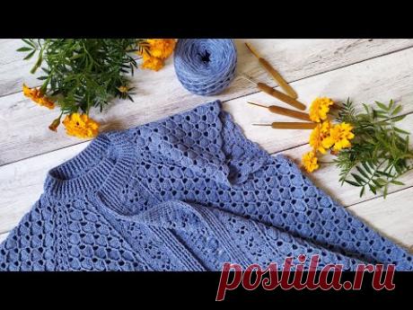 Ажурный кардиган крючком. Часть 4. Рукава.