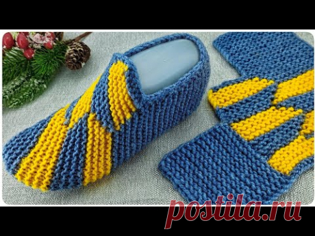 🙀 ШЕДЕВР!!! Вязаные СЛЕДКИ  на двух спицах!!!👌СЛЕДКИ БЕЗ ШВОВ