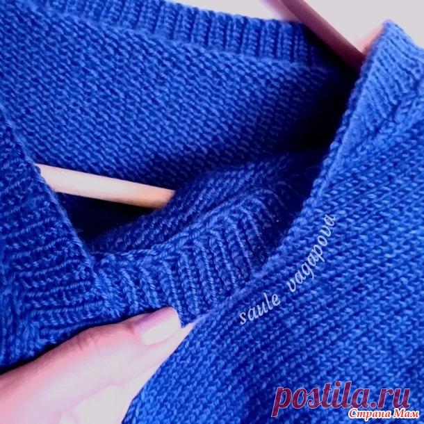 Мой простой пуловер, V-вырез со средней петлей, спущенные рукава (спицы) - Вязание - Страна Мам