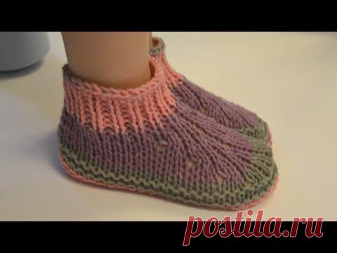 Детские следки спицами «на скорую руку» – быстро, красиво, тепло