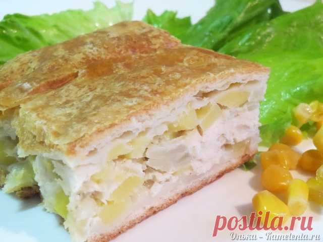 Пирог с курицей и картофелем.