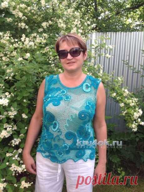 Топик в технике ирландского кружева. Работа Ирины - вязание крючком на kru4ok.ru