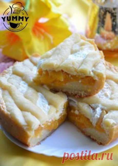пирог с творогом и абрикосами