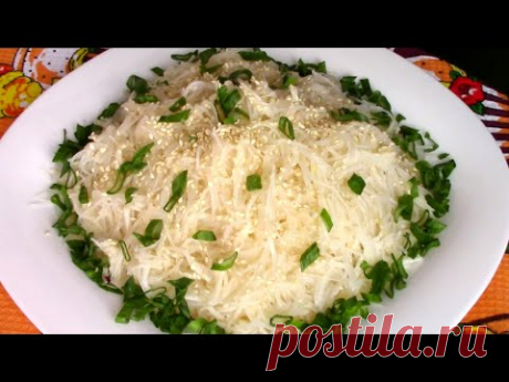 Салат из фунчозы с дайконом