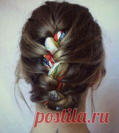 Коса с платком (Diy)