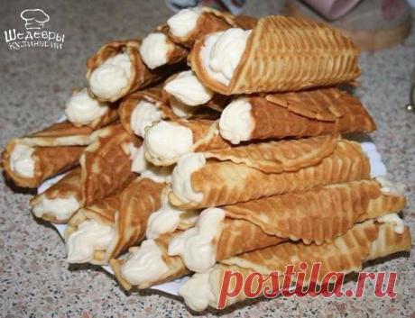 ВАФЕЛЬНЫЕ ТРУБОЧКИ С КРЕМОМ 🍴 / Здоровый аппетит