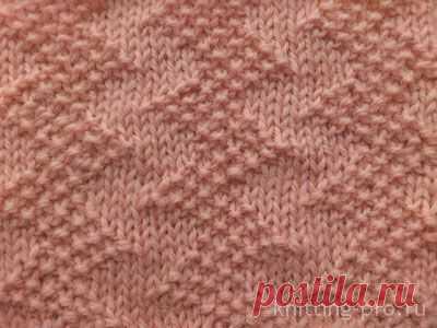 Узор "Зиг-заг с рисовой вязкой" - knitting-pro.ru - От азов к мастерству