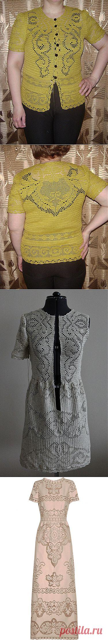 "Сухоцветы от Валентино - филейные платья крючком"..