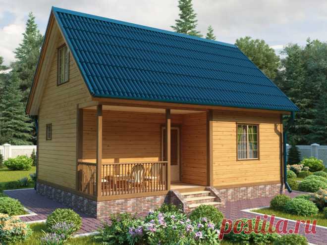 Проект бани Б5602 под ключ из дерева: каркасная, из бруса - компания ТеремОк.