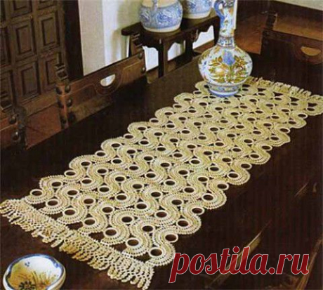 Волнистый узор для салфетки или коврика | Искусница