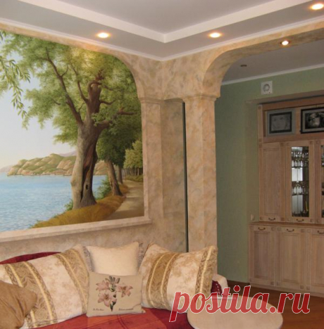 Капитальный ремонт, перепланировка, роспись стены и декоративная штукатурка