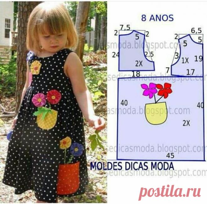 Идеи и Выкройки платьев для маленьких модниц - Бабушкины секреты