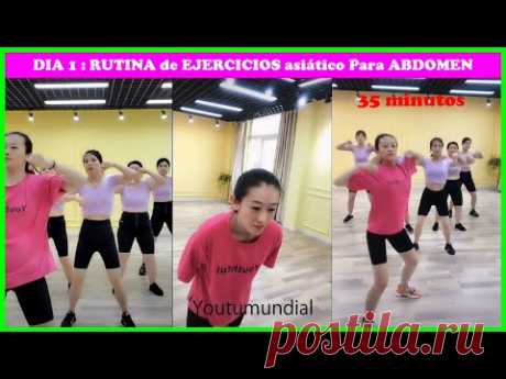 ✅ DIA 1 : RUTINA de EJERCICIOS asiático Para ABDOMEN | 35 minutos ⌚