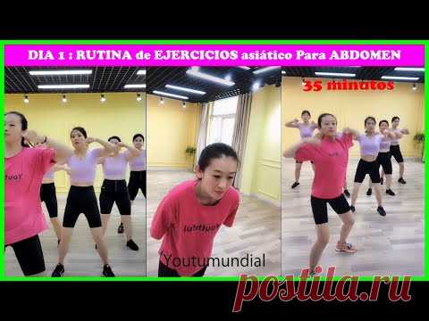 ✅ DIA 1 : RUTINA de EJERCICIOS asiático Para ABDOMEN | 35 minutos ⌚