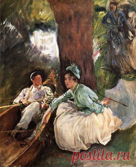 By the River 1888. Джон Сингер Сарджент. Описание картины, скачать репродукцию.