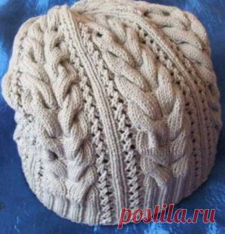 Шапка и митенки спицами