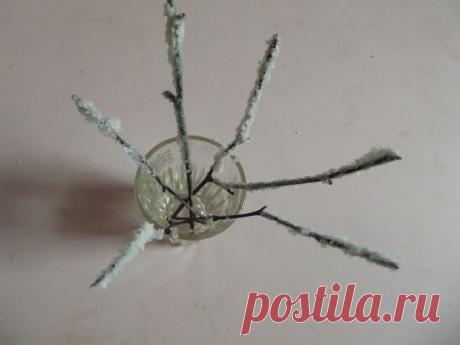 Веточки в снегу . - Поделки с детьми | Деткиподелки